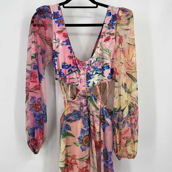 PatBO IRIS LONG SLEEVE PLUNGE DRESS - Picture 10 of 11